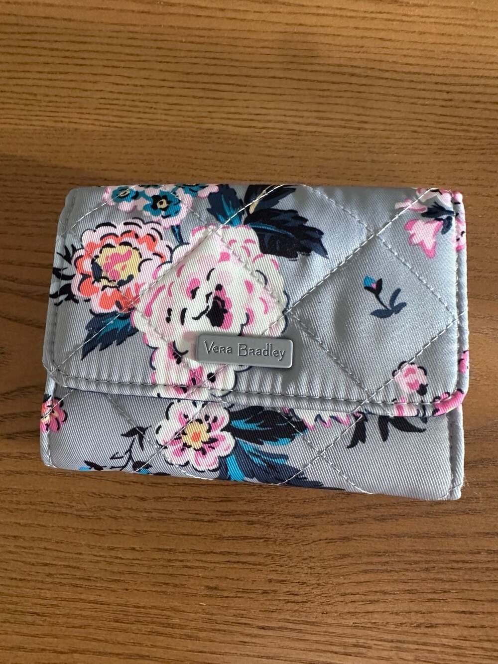 Vera Bradley Performance Twill RFID Riley Compact Wallet in Parisian Bouquet
